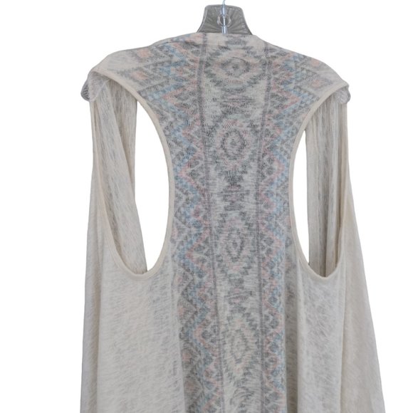 Anthropologie Penelope Project Long Open Cardigan/Ruana/Sleeveless Duster- Boho - Picture 5 of 8